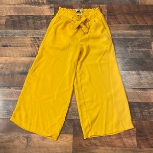 Harmony + Havoc yellow wide leg pants size 0